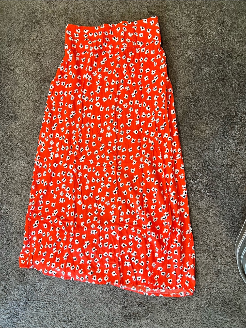 Billabong Red Floral Midi Skirt